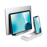 Studiocaddy With Qi Wireless Charging For Apple Devices, Usb-a; Usb-c, Silver