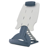 Insight Adjustable Desktop Copyholder, Plastic, Holds 50 Sheets, Gray-dark Blue