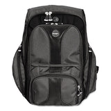 Contour Laptop Backpack, Nylon, 15 3-4 X 9 X 19 1-2, Black