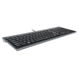 Slim Type Standard Keyboard, 104 Keys, Black-silver