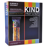 Fruit And Nut Bars, Almond And Coconut, 1.4 Oz, 12-box