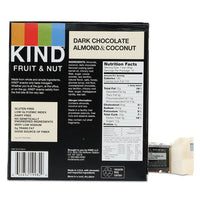 Fruit And Nut Bars, Dark Chocolate Almond And Coconut, 1.4 Oz Bar, 12-box