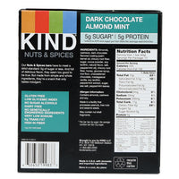 Nuts And Spices Bar, Dark Chocolate Almond Mint, 1.4 Oz Bar, 12-box