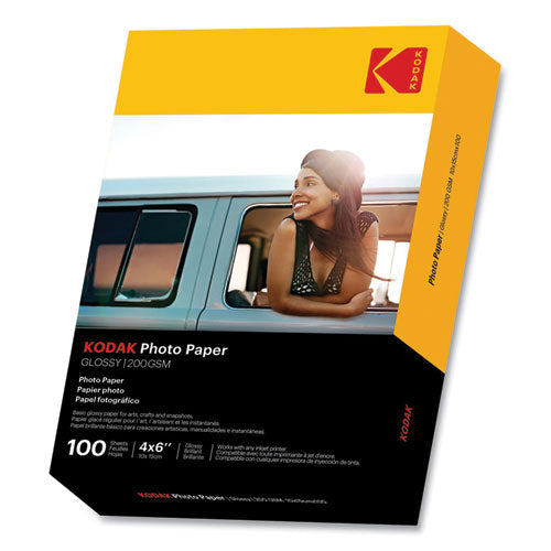 Photo Paper, 8 Mil, 4 X 6, Glossy White, 100-pack