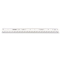 Triangular Scale, Plastic, 12", Architectural, White
