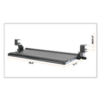 Desk Clamp Five-position Tilting Keyboard Tray, 26.8" X 11.1, Black