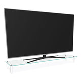 Extra Wide Glass Monitor Riser, 39.4" X 10.2" X 3.25", Clear, Supports 60 Lbs