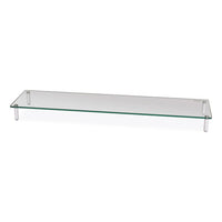 Extra Wide Glass Monitor Riser, 39.4" X 10.2" X 3.25", Clear, Supports 60 Lbs