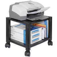 Mobile Printer Stand, Two-shelf, 17w X 13.25d X 14.13h, Black