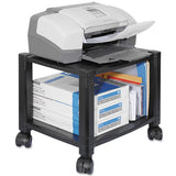 Mobile Printer Stand, Two-shelf, 20w X 13.25d X 14.13h, Black