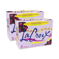 Sparkling Water, Black Razzberry, 12 Oz Can, 12 Cans-pack, 2 Packs-carton