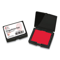 Inkless Fingerprint Pad, 2.25 X 1.75, Red