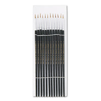 Artist Brush, Size 4, Camel Hair, Round, 12-pack