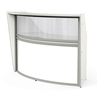 Reception Desk With Polycarbonate, 72 X 32 X 46, White, Ships In 1-3 Business Days