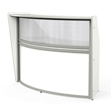 Reception Desk With Polycarbonate, 72 X 32 X 46, White, Ships In 1-3 Business Days
