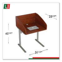 Study Carrell Starter Unit, 2-leg, 31.25 X 23.5 X 45.25, Cherry