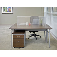 Trento Line Rectangular Desk, 47.25w X 23.63d X 29.5h, Mocha-gray