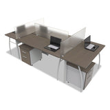 Trento Line Rectangular Desk, 47.25w X 23.63d X 29.5h, Mocha-gray