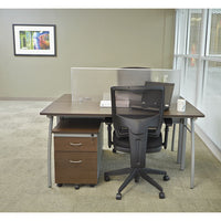 Trento Line Rectangular Desk, 47.25w X 23.63d X 29.5h, Mocha-gray