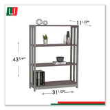 Trento Line Bookcase, Three-shelf, 31 1-2w X 11 5-8d X 43 1-4h, Mocha