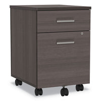 Trento Line Mobile Pedestal File, 16.5w X 19.75d X 23.63h, Box-file Drawer, Mocha