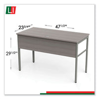 Urban Desk Workstation, 47.25w X 23.75d X 29.5h, Ash