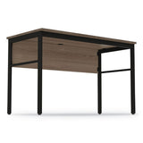 Urban Desk Workstation, 59w X 23.75d X 29.5h, Natural Walnut