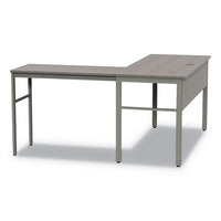 Urban Desk Workstation, 59w X 59d X 29.5h, Ash