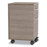 Urban Mobile File Pedestal, 16w X 15.25d X 23.75h, Natural Walnut