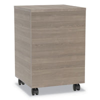 Urban Mobile File Pedestal, 16w X 15.25d X 23.75h, Natural Walnut