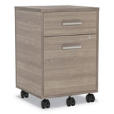 Urban Mobile File Pedestal, 16w X 15.25d X 23.75h, Natural Walnut