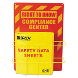 Sds Compliance Center, 14w X 4.5d X 20h, Yellow-red