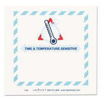 Shipping And Handling Self-adhesive Labels, Time And Temperature Sensitive, 5.5 X 5, Blue-gray-red-white, 500-roll