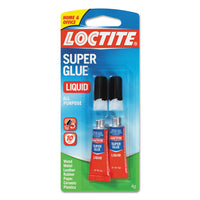 Super Glue Liquid Tubes, 0.07 Oz, Dries Clear, 2-pack