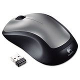 M310 Wireless Mouse, 2.4 Ghz Frequency-30 Ft Wireless Range, Left-right Hand Use, Silver-black