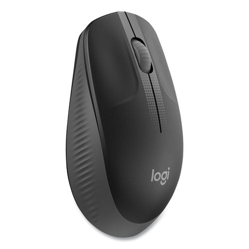 M190 Wireless Optical Mouse, 2.4 Ghz Frequency-33 Ft Wireless Range, Left-right Hand Use, Black-gray