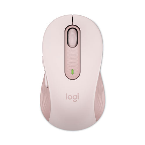 Signature M650 Wireless Mouse, 2.4 Ghz Frequency, 33 Ft Wireless Range, Medium, Right Hand Use, Rose