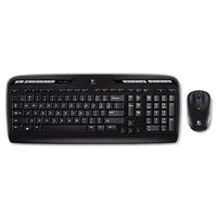 Mk320 Wireless Keyboard + Mouse Combo, 2.4 Ghz Frequency-30 Ft Wireless Range, Black