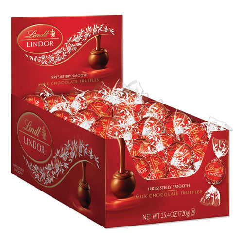 Lindor Milk Chocolate Truffles, 25.4 Oz Box, 60-box
