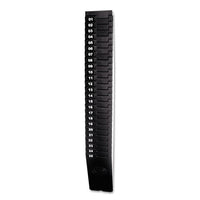 Expandable Time Card Rack, 25-pocket, Holds 7" Cards, Plastic, Black