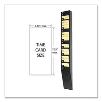 Expandable Time Card Rack, 25-pocket, Holds 7" Cards, Plastic, Black