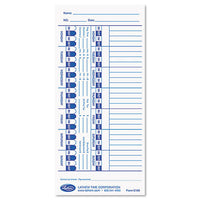 Time Card For Lathem Model 800p, 4 X 9, Weekly, 1-sided, 100-pack