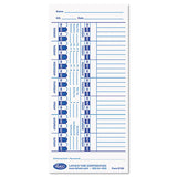 Universal Time Card, Side Print, 3 1-2 X 9, Bi-weekly-weekly, 2-sided 100-pack