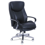 Commercial 2000 Big And Tall Executive Chair With Dynamic Lumbar Support, Up To 400 Lbs., Black Seat-back, Silver Base