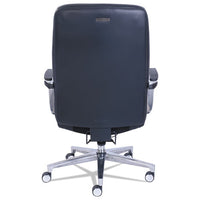 Commercial 2000 High-back Executive Chair With Dynamic Lumbar Support, Supports Up To 300 Lbs., Black Seat-back, Silver Base