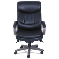 Woodbury Big And Tall Executive Chair, Supports Up To 400 Lbs., Black Seat-black Back, Weathered Gray Base