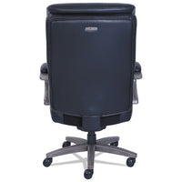 Woodbury Big And Tall Executive Chair, Supports Up To 400 Lbs., Black Seat-black Back, Weathered Gray Base