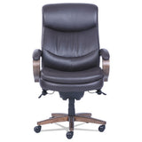 Woodbury Big And Tall Executive Chair, Supports Up To 400 Lbs., Brown Seat-brown Back, Weathered Sand Base