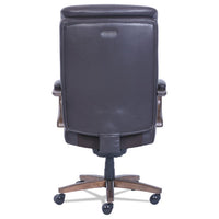 Woodbury Big And Tall Executive Chair, Supports Up To 400 Lbs., Brown Seat-brown Back, Weathered Sand Base