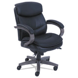 Woodbury Mid-back Executive Chair, Supports Up To 300 Lbs., Black Seat-black Back, Weathered Gray Base